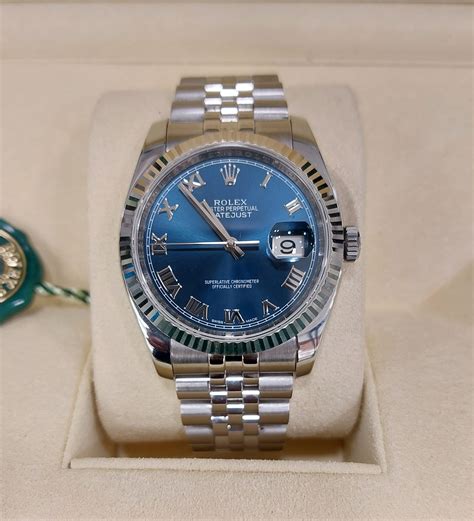 rolex just date acciaio blu numeri romani|Acquista Rolex Datejust numeri romani su Chrono24.